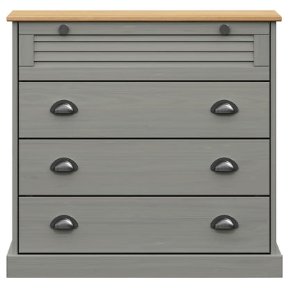 vidaXL Chest of Drawers VIGO Grey 80x40x76 cm Solid Wood Pine