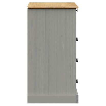 vidaXL Chest of Drawers VIGO Grey 80x40x76 cm Solid Wood Pine
