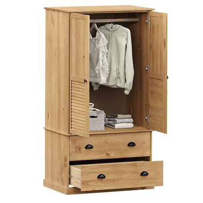 vidaXL Wardrobe VIGO 90x55x170 cm Solid Wood Pine