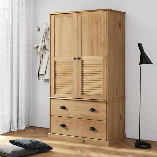 vidaXL Wardrobe VIGO 90x55x170 cm Solid Wood Pine