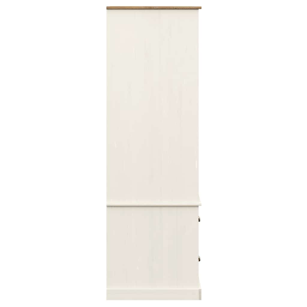 vidaXL Wardrobe VIGO White 90x55x170 cm Solid Wood Pine
