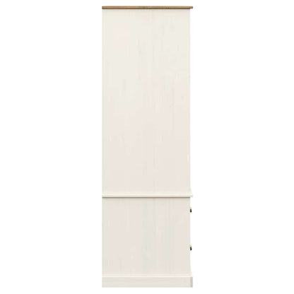 vidaXL Wardrobe VIGO White 90x55x170 cm Solid Wood Pine