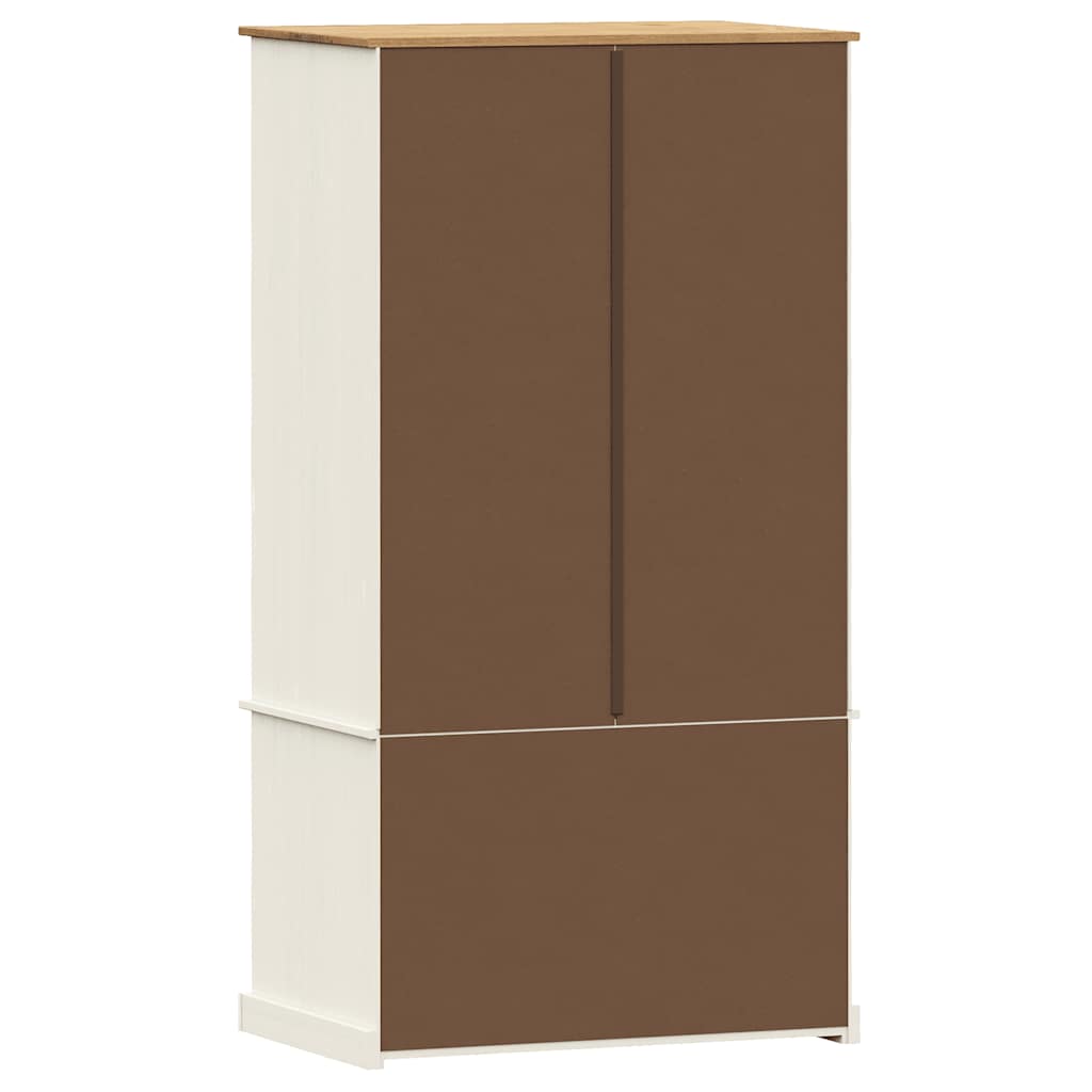 vidaXL Wardrobe VIGO White 90x55x170 cm Solid Wood Pine