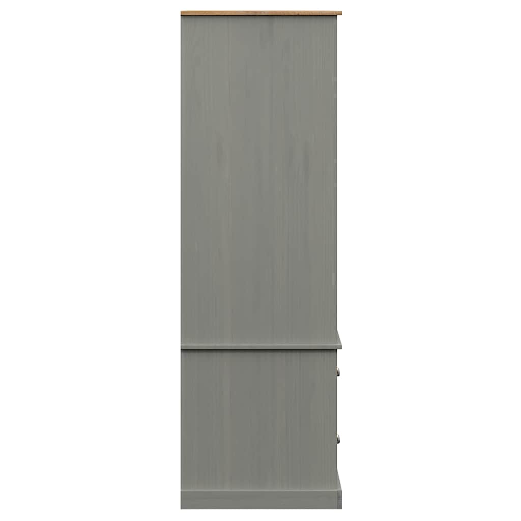 vidaXL Wardrobe VIGO Grey 90x55x170 cm Solid Wood Pine