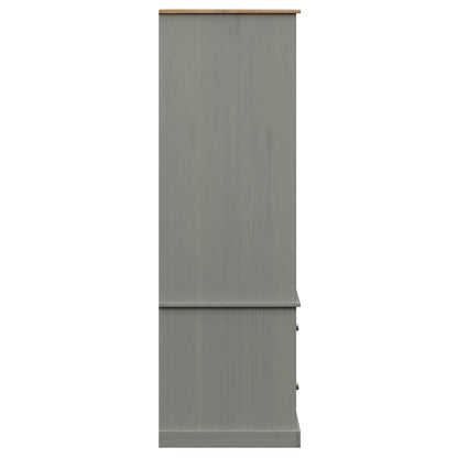 vidaXL Wardrobe VIGO Grey 90x55x170 cm Solid Wood Pine