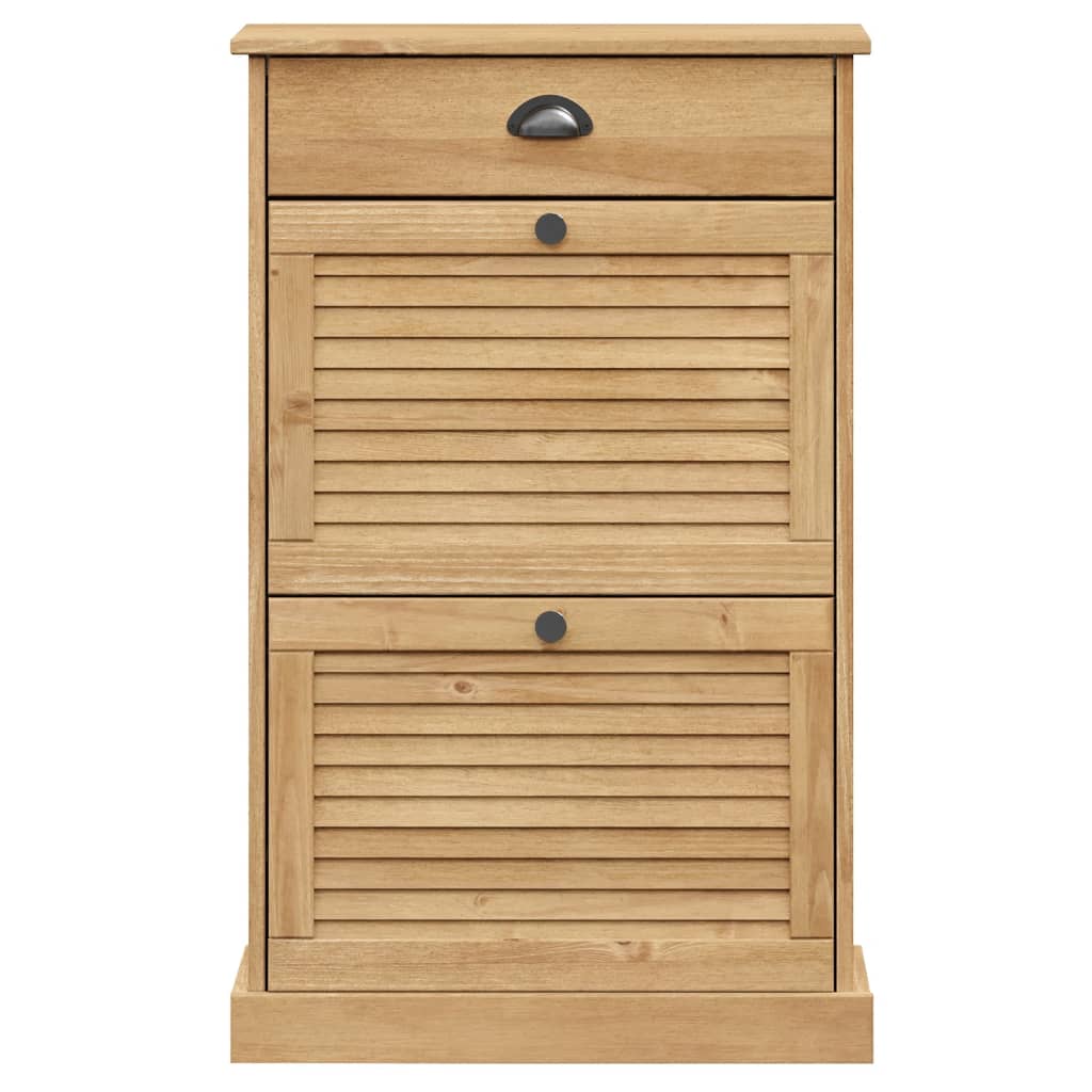 vidaXL Shoe Cabinet VIGO 60x35x96 cm Solid Wood Pine