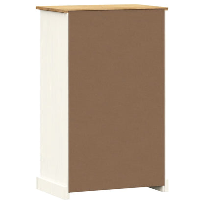 vidaXL Shoe Cabinet VIGO 60x35x96 cm White Solid Wood Pine