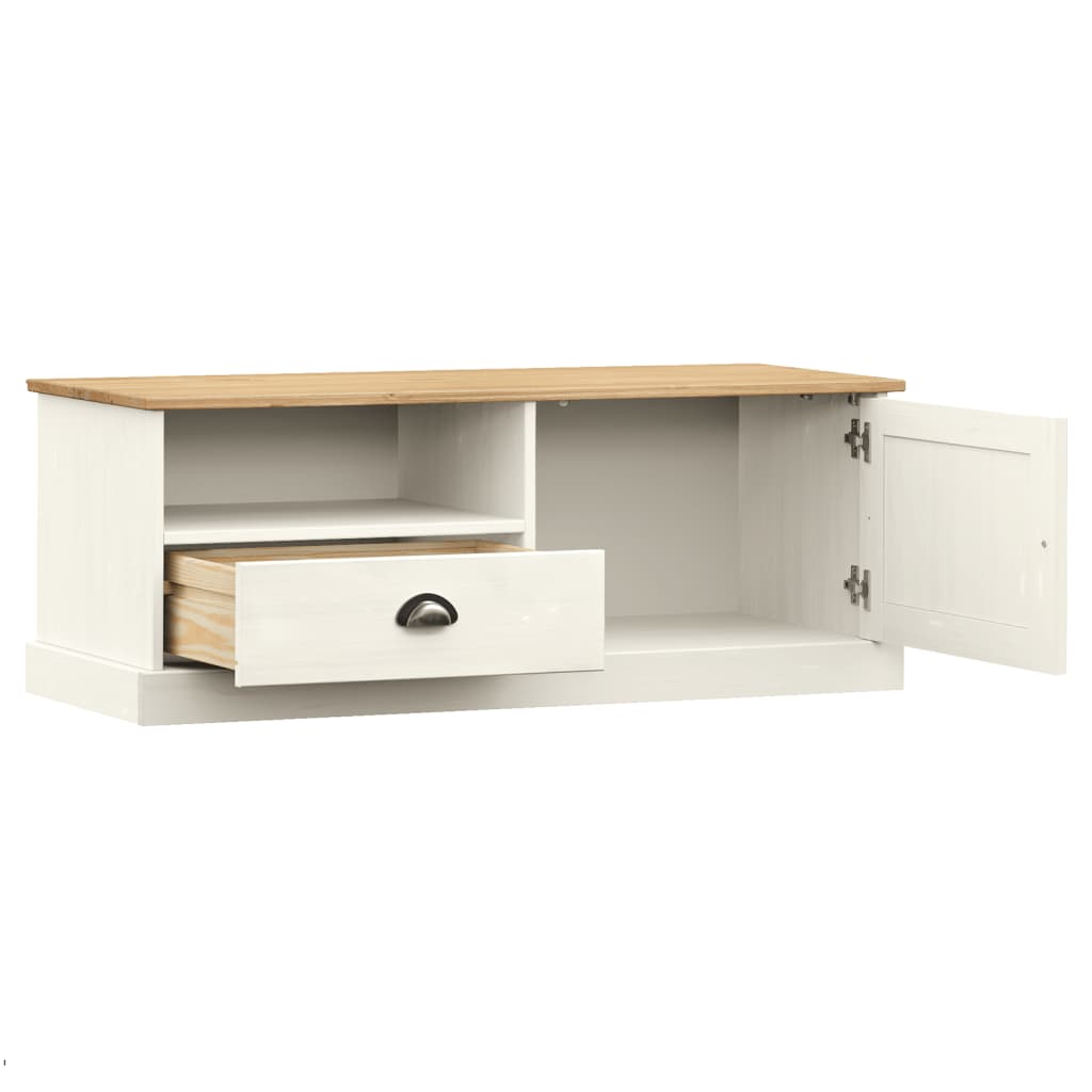 vidaXL TV Cabinet "VIGO" White 106x40x40 cm Solid Wood Pine