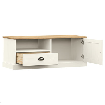 vidaXL TV Cabinet "VIGO" White 106x40x40 cm Solid Wood Pine