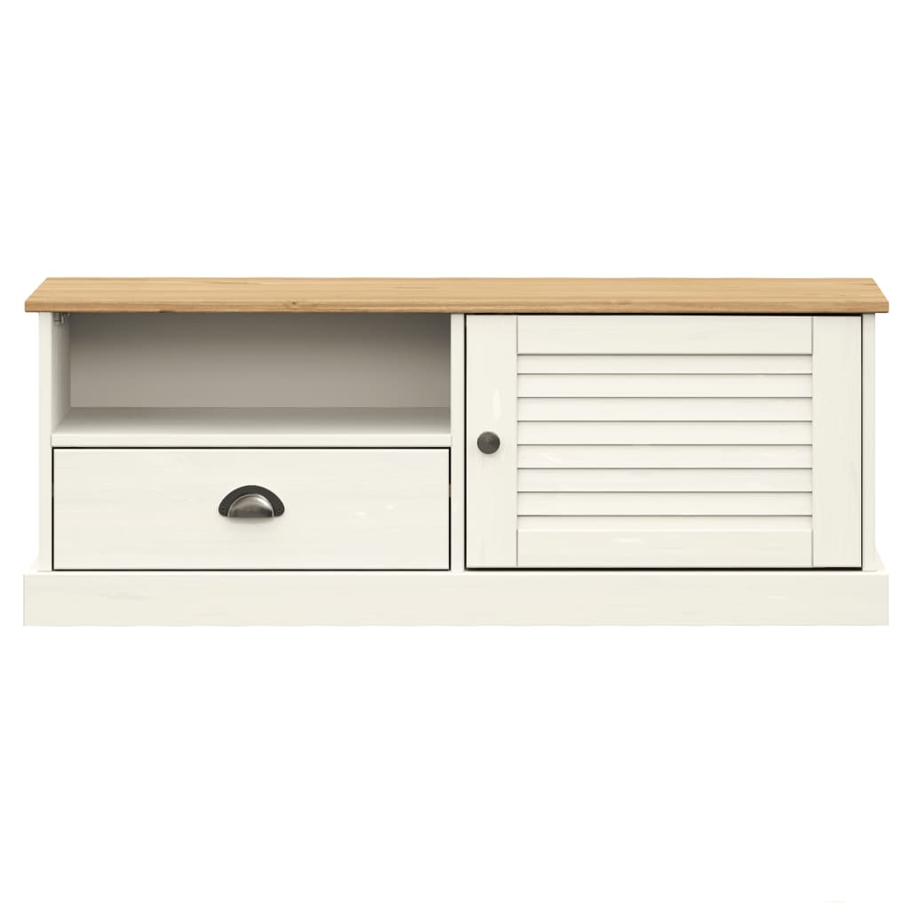 vidaXL TV Cabinet "VIGO" White 106x40x40 cm Solid Wood Pine