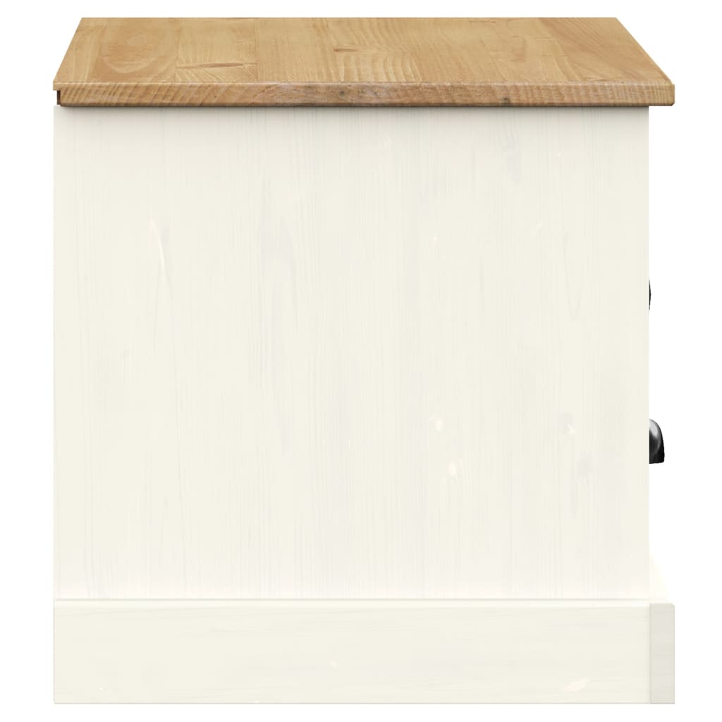 vidaXL TV Cabinet "VIGO" White 106x40x40 cm Solid Wood Pine