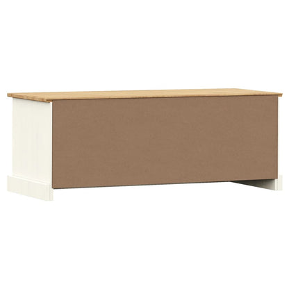 vidaXL TV Cabinet VIGO White 106x40x40 cm Solid Wood Pine