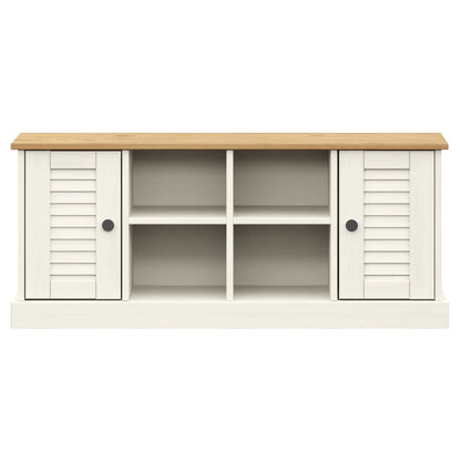 vidaXL Shoe Bench VIGO White 106x35x45 cm Solid Wood Pine