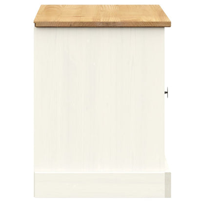 vidaXL Shoe Bench VIGO White 106x35x45 cm Solid Wood Pine