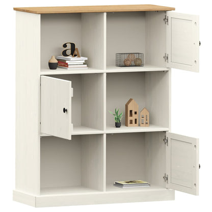 vidaXL Bookcase VIGO White 90x35x114.5 cm Solid Wood Pine