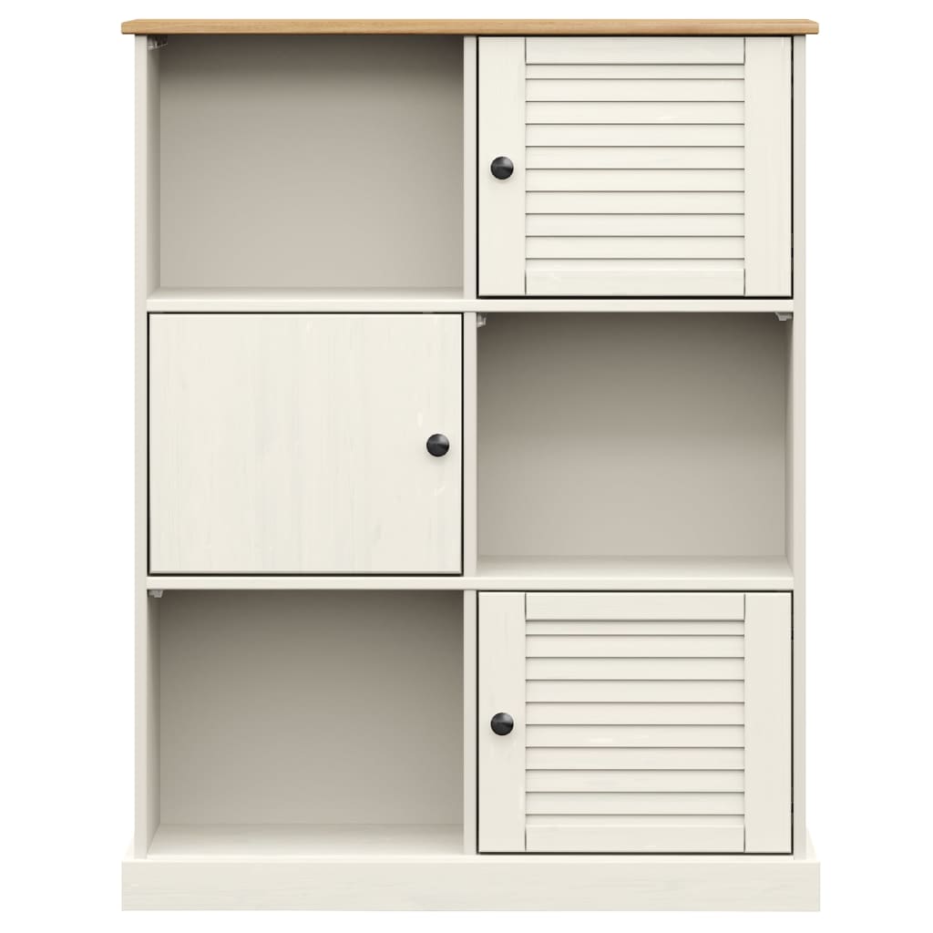 vidaXL Bookcase VIGO White 90x35x114.5 cm Solid Wood Pine