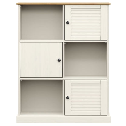 vidaXL Bookcase VIGO White 90x35x114.5 cm Solid Wood Pine