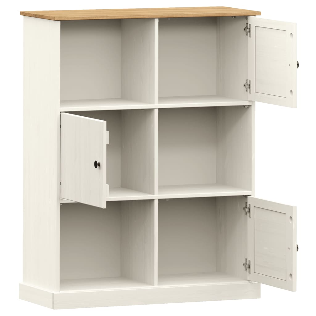 vidaXL Bookcase VIGO White 90x35x114.5 cm Solid Wood Pine