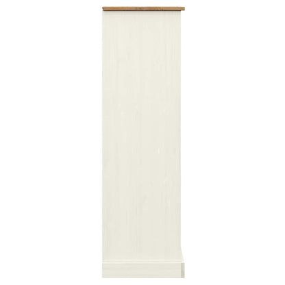 vidaXL Bookcase VIGO White 90x35x114.5 cm Solid Wood Pine