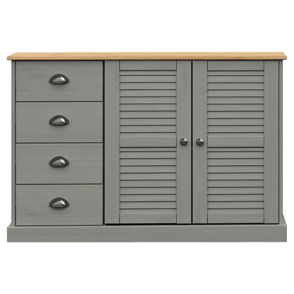 vidaXL Sideboard with Drawers VIGO 113x40x75 cm Grey Solid Wood Pine