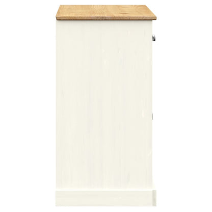 vidaXL Sideboard with Drawers VIGO 113x40x75 cm White Solid Wood Pine