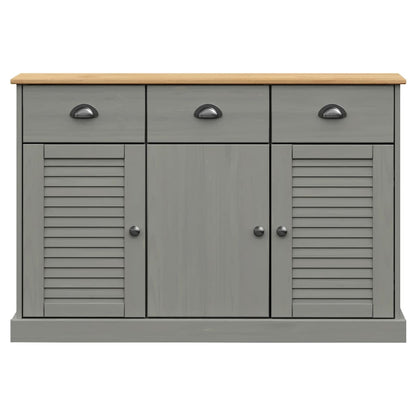 vidaXL Sideboard with Drawers VIGO 113x40x75 cm Grey Solid Wood Pine