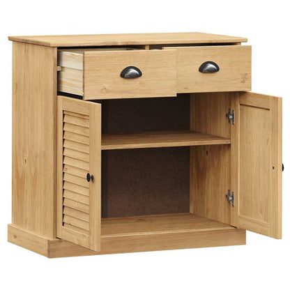 vidaXL Sideboard | Honey | Solid pine wood, engineered wood, metal | Compact