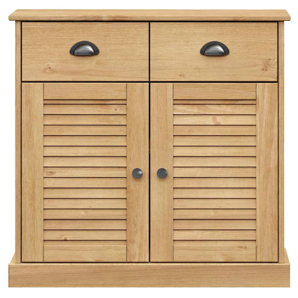 vidaXL Sideboard | Honey | Solid pine wood, engineered wood, metal | Compact