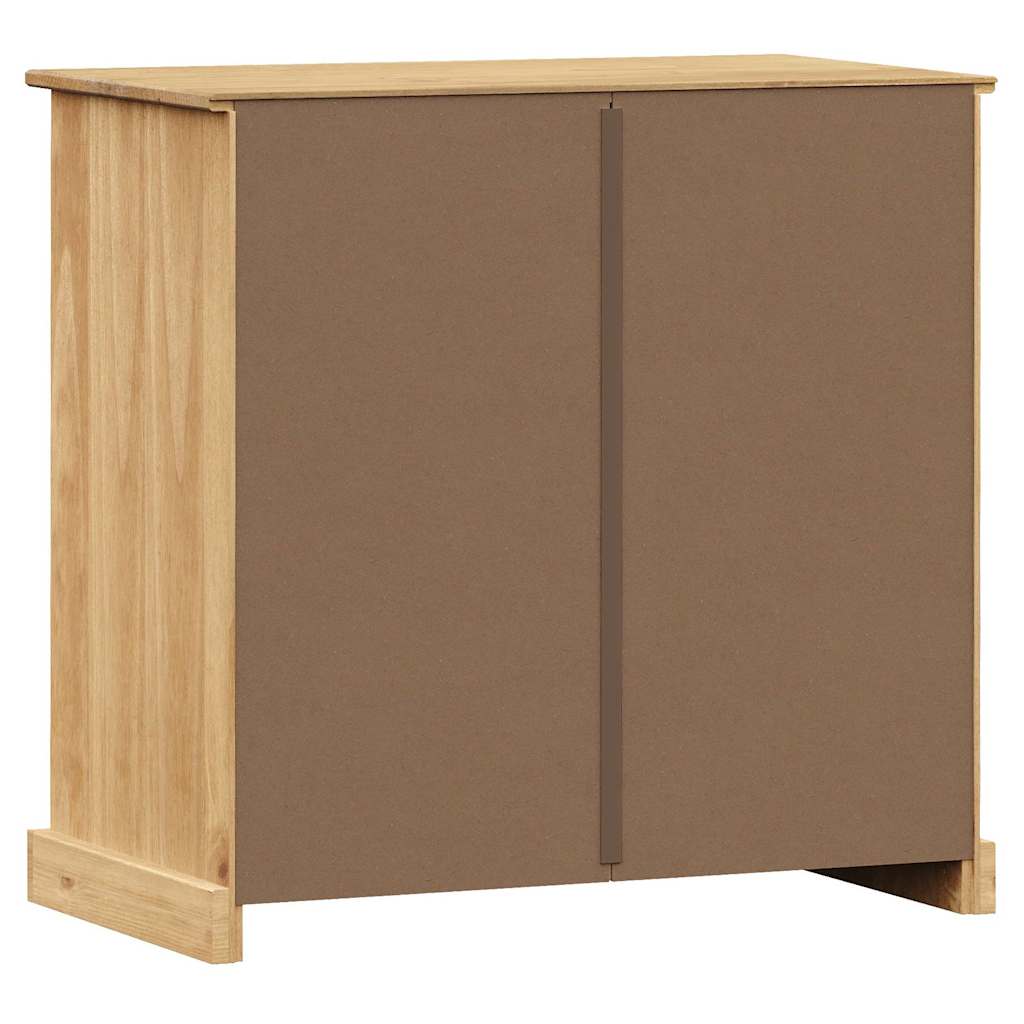 vidaXL Sideboard | Honey | Solid pine wood, engineered wood, metal | Compact