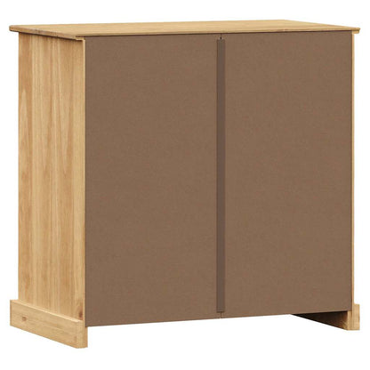 vidaXL Sideboard | Honey | Solid pine wood, engineered wood, metal | Compact