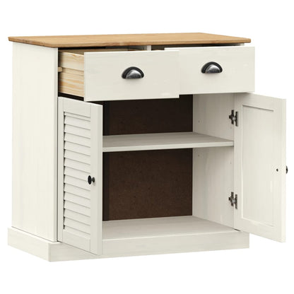 vidaXL Sideboard | White | Solid Pine Wood | Compact | Sideboard | Rectangular