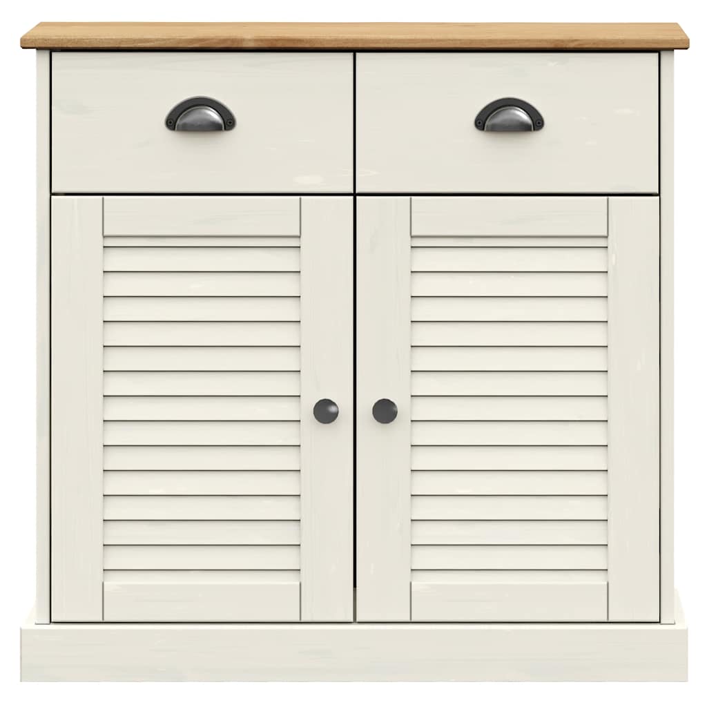 vidaXL Sideboard with Drawers VIGO 78x40x75 cm White Solid Wood Pine