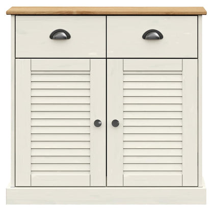 vidaXL Sideboard with Drawers VIGO 78x40x75 cm White Solid Wood Pine