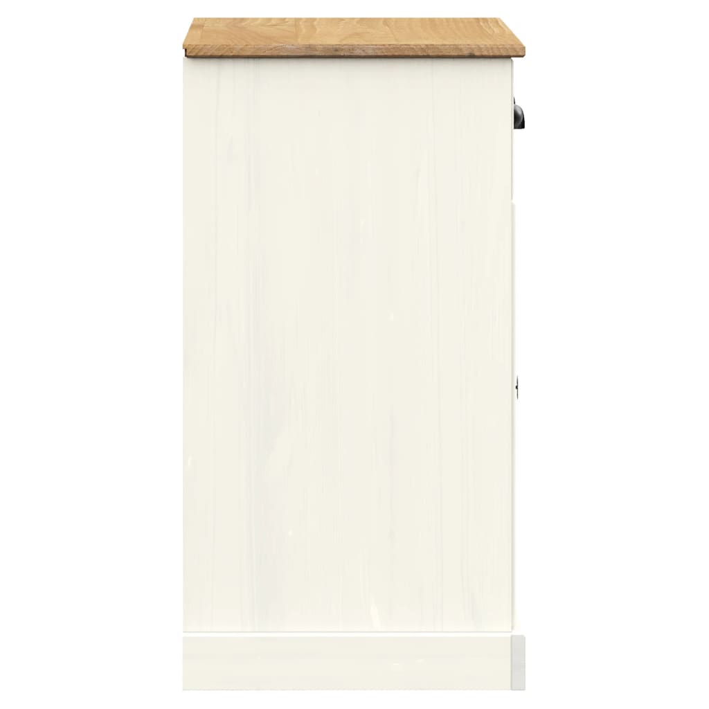 vidaXL Sideboard | White | Solid Pine Wood | Compact | Sideboard | Rectangular