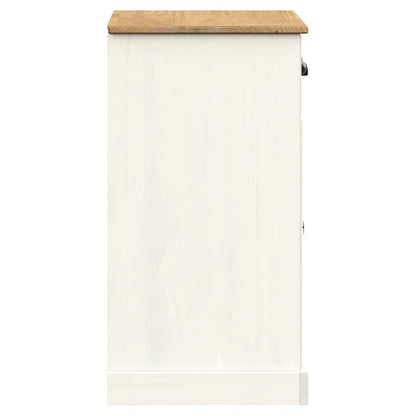 vidaXL Sideboard with Drawers VIGO 78x40x75 cm White Solid Wood Pine