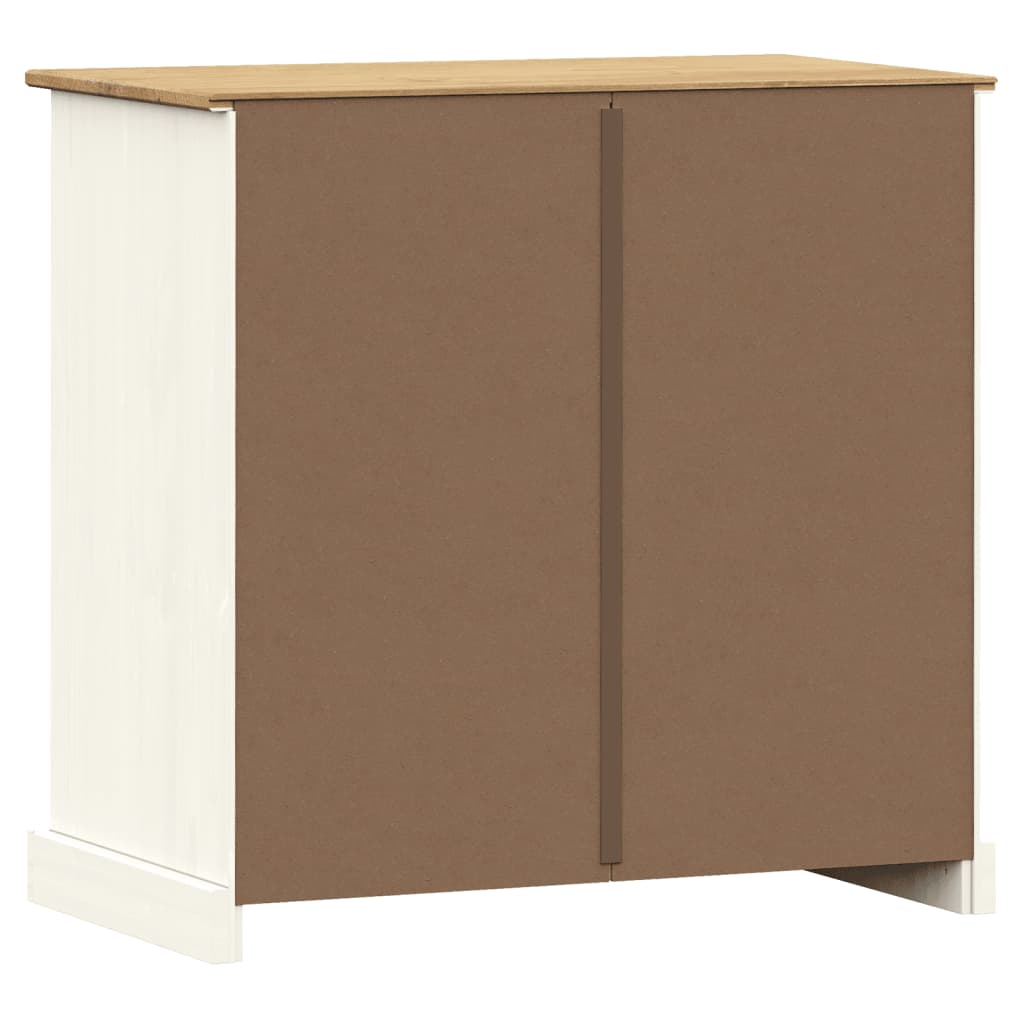 vidaXL Sideboard | White | Solid Pine Wood | Compact | Sideboard | Rectangular