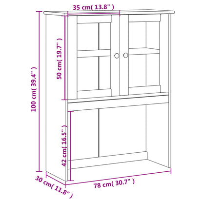 vidaXL Dresser Top "VIGO" 78x30x100 cm Solid Wood Pine