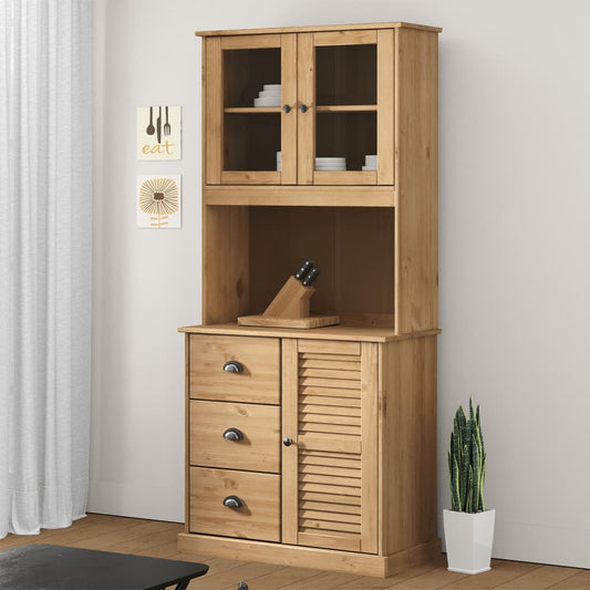 vidaXL Dresser Top "VIGO" 78x30x100 cm Solid Wood Pine