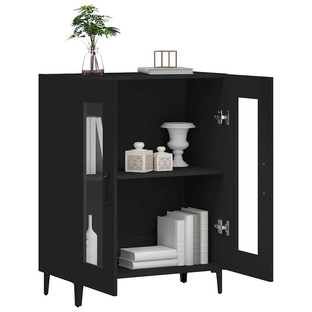 vidaXL Sideboard Black 69,5x34x90 cm Engineered Wood