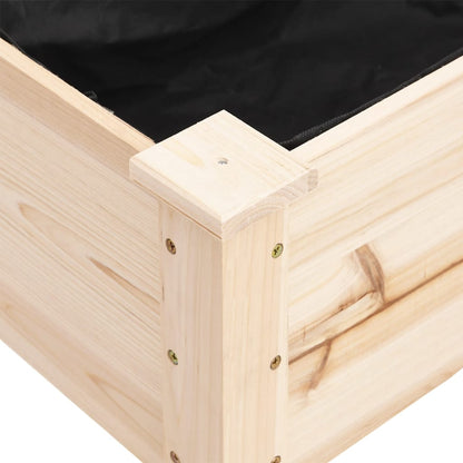 vidaXL Wheeled Planter with Liner 118x59x80 cm Solid Wood Fir