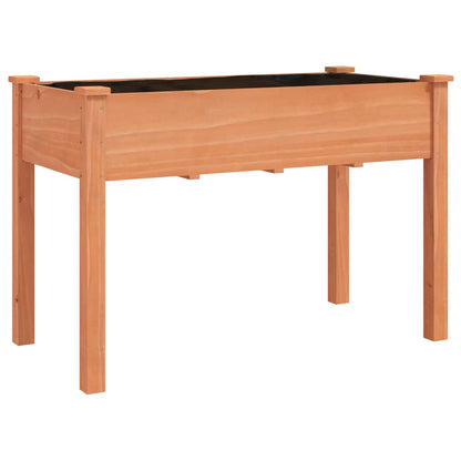 vidaXL Wheeled Planter with Liner Brown 118x59x80 cm Solid Wood Fir