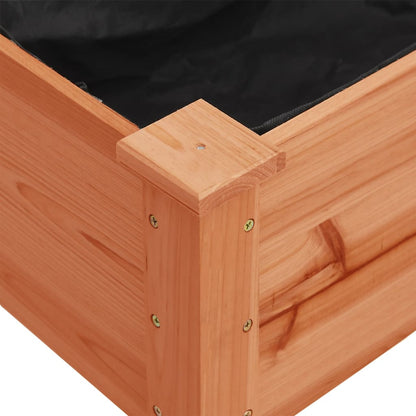 vidaXL Wheeled Planter with Liner Brown 118x59x80 cm Solid Wood Fir