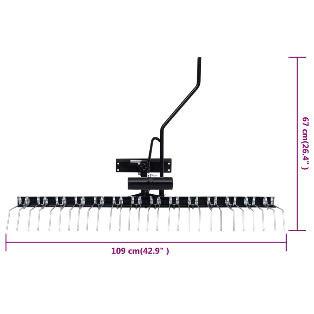 vidaXL Scarifier for Ride-on Mower 109 cm
