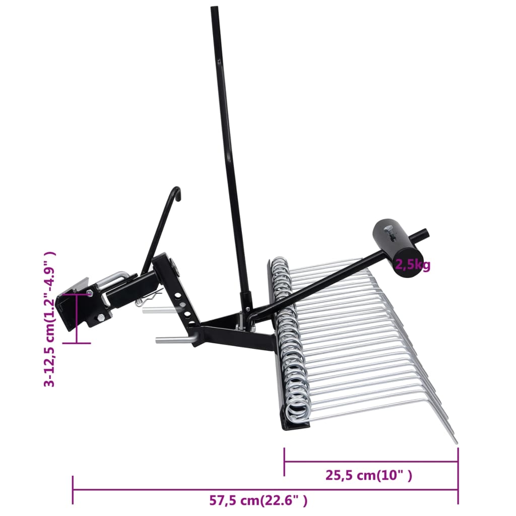 vidaXL Scarifier for Ride-on Mower 109 cm