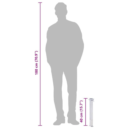 vidaXL Garden Water Column 40 cm Stainless Steel Square