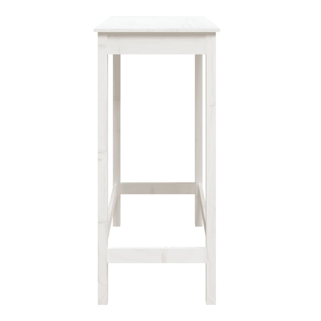 vidaXL Bar Table White 100x50x110 cm Solid Wood Pine