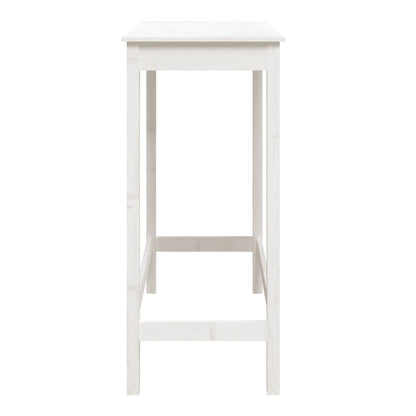 vidaXL Bar Table White 100x50x110 cm Solid Wood Pine