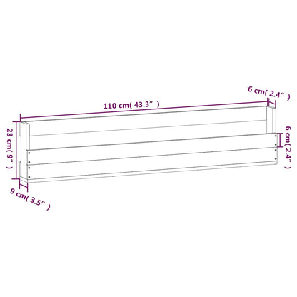 vidaXL Wall-mounted Shoe Racks 2 pcs 110x9x23 cm Solid Wood Pine