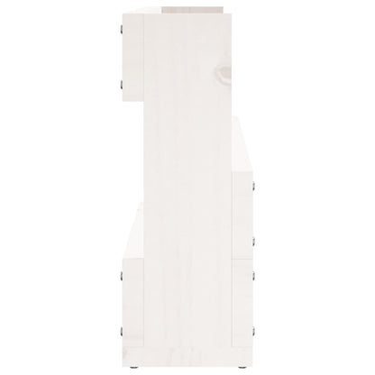 vidaXL Wall-mounted Shoe Racks 2 pcs White 110x9x23 cm Solid Wood Pine