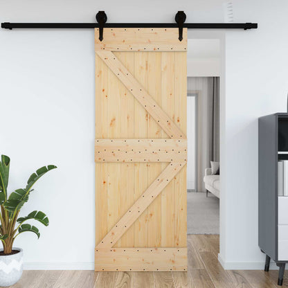vidaXL Door NARVIK Natural 95 x 210 cm Solid Pine Wood